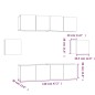 vidaXL Set de muebles de TV 6 pzas madera contrachapada roble ahumado