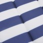 vidaXL Cojín de tumbona tela Oxford a rayas azul y blanco vidaXL Cojín de tumbona tela Oxford a rayas azul y blanco