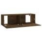 vidaXL Juego de muebles de pared para TV contrachapado roble ahumado vidaXL Juego de muebles de pared para TV contrachapado roble ahumado