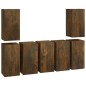 vidaXL Muebles para TV 7 uds contrachapado roble ahumado 30,5x30x60 cm vidaXL Muebles para TV 7 uds contrachapado roble ahumado 30,5x30x60 cm
