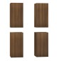 vidaXL Muebles TV 4 uds madera contrachapada marrón roble 30,5x30x60cm