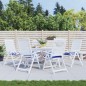 vidaXL Cojines de silla 6 uds tela Oxford rayas azul blanco 50x50x7 cm vidaXL Cojines de silla 6 uds tela Oxford rayas azul blanco 50x50x7 cm