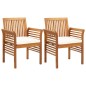 vidaXL Set comedor de jardín 5 pzas y cojines madera maciza de acacia vidaXL Set comedor de jardín 5 pzas y cojines madera maciza de acacia
