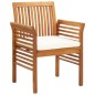 vidaXL Set comedor de jardín 5 pzas y cojines madera maciza de acacia vidaXL Set comedor de jardín 5 pzas y cojines madera maciza de acacia