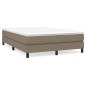 vidaXL Estructura de cama box spring tela gris taupe 140x200 cm