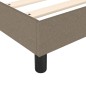 vidaXL Estructura de cama box spring tela gris taupe 140x200 cm