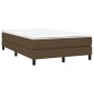 vidaXL Estructura de cama box spring tela marrón 120x200 cm