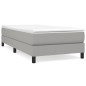 vidaXL Estructura de cama box spring tela gris claro 100x200 cm