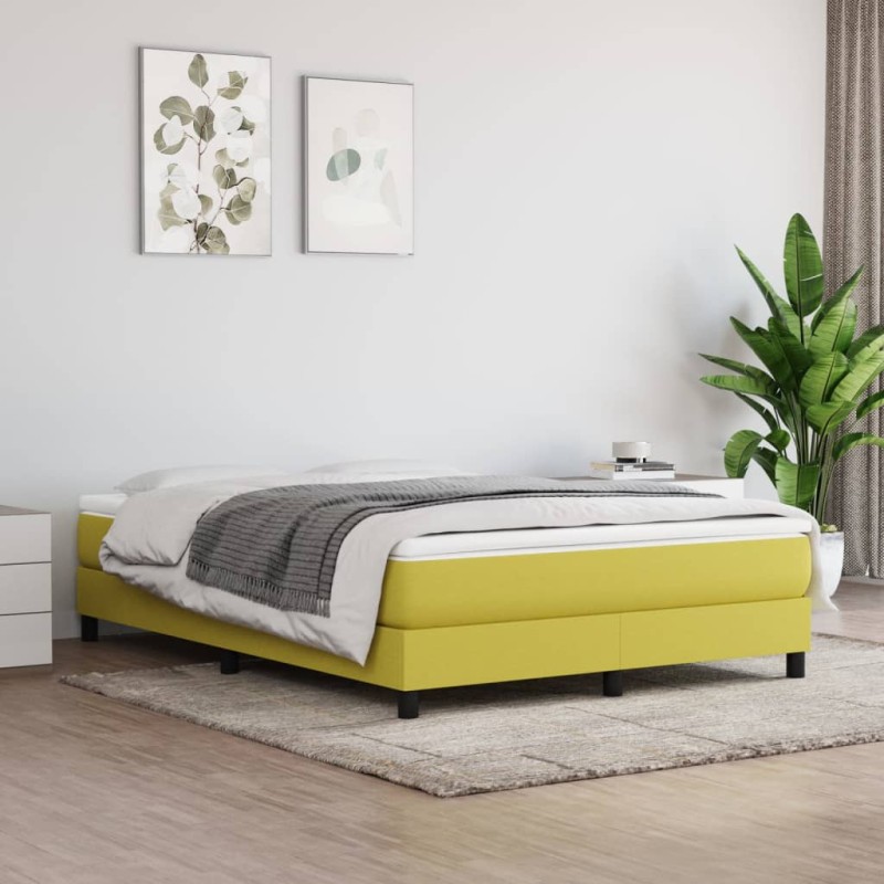 vidaXL Estructura de cama box spring tela verde 140x190 cm vidaXL Estructura de cama box spring tela verde 140x190 cm