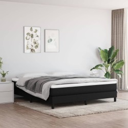 vidaXL Estructura de cama box spring tela negro 180x200 cm