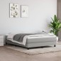 vidaXL Estructura de cama box spring tela gris claro 140x190 cm