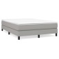 vidaXL Estructura de cama box spring tela gris claro 140x190 cm
