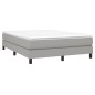 vidaXL Estructura de cama box spring tela gris claro 140x190 cm
