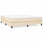 vidaXL Estructura de cama box spring tela color crema 160x200 cm vidaXL Estructura de cama box spring tela color crema 160x200 cm