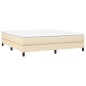 vidaXL Estructura de cama box spring tela color crema 160x200 cm vidaXL Estructura de cama box spring tela color crema 160x200 cm