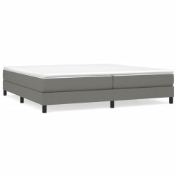 vidaXL Estructura de cama box spring tela gris oscuro 200x200 cm