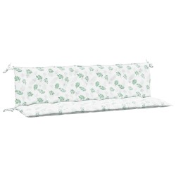 vidaXL Cojines de banco de jardín 2 uds tela Oxford estampado de hojas