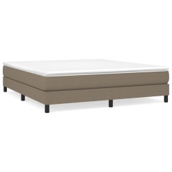 vidaXL Estructura de cama box spring tela gris taupe 180x200 cm
