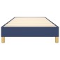 vidaXL Estructura de cama box spring tela azul 90x200 cm
