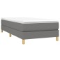 vidaXL Estructura de cama box spring tela gris oscuro 90x200 cm