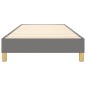 vidaXL Estructura de cama box spring tela gris oscuro 90x200 cm