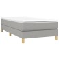 vidaXL Estructura de cama box spring tela gris claro 90x190 cm