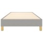 vidaXL Estructura de cama box spring tela gris claro 90x190 cm