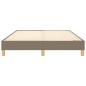 vidaXL Estructura de cama box spring tela gris taupe 140x200 cm