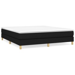 vidaXL Estructura de cama box spring tela negro 180x200 cm