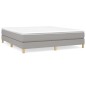 vidaXL Estructura de cama box spring tela gris claro 180x200 cm