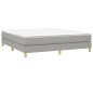 vidaXL Estructura de cama box spring tela gris claro 180x200 cm