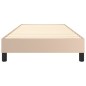 vidaXL Estructura cama box spring cuero sintético capuchino 100x200 cm vidaXL Estructura cama box spring cuero sintético capuchino 100x200 cm