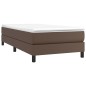 vidaXL Estructura de cama box spring cuero sintético marrón 100x200 cm vidaXL Estructura de cama box spring cuero sintético marrón 100x200 cm
