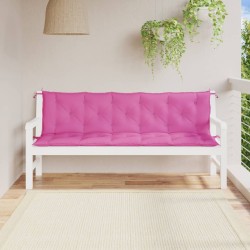 vidaXL Cojines de banco de jardín 2 uds tela Oxford rosa