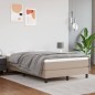 vidaXL Estructura cama box spring cuero sintético capuchino 120x200 cm vidaXL Estructura cama box spring cuero sintético capuchino 120x200 cm