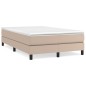 vidaXL Estructura cama box spring cuero sintético capuchino 120x200 cm vidaXL Estructura cama box spring cuero sintético capuchino 120x200 cm