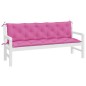 vidaXL Cojines de banco de jardín 2 uds tela Oxford rosa vidaXL Cojines de banco de jardín 2 uds tela Oxford rosa