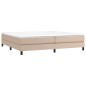 vidaXL Estructura cama box spring cuero sintético capuchino 200x200 cm