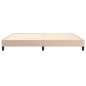 vidaXL Estructura cama box spring cuero sintético capuchino 200x200 cm