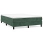 vidaXL Estructura de cama box spring terciopelo verde oscuro 140x200cm vidaXL Estructura de cama box spring terciopelo verde oscuro 140x200cm