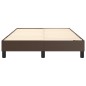 vidaXL Estructura de cama box spring cuero sintético marrón 120x200 cm vidaXL Estructura de cama box spring cuero sintético marrón 120x200 cm