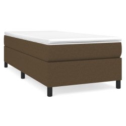 vidaXL Estructura de cama box spring tela marrón 90x190 cm