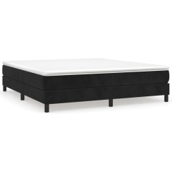 vidaXL Estructura de cama box spring terciopelo negro 160x200 cm