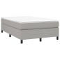 vidaXL Estructura de cama box spring tela gris claro 120x200 cm