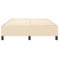 vidaXL Estructura de cama box spring tela color crema 140x200 cm