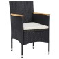 vidaXL Juego de comedor de jardín de 5 piezas negro vidaXL Juego de comedor de jardín de 5 piezas negro