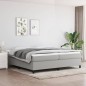 vidaXL Estructura de cama box spring tela gris claro 200x200 cm