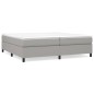 vidaXL Estructura de cama box spring tela gris claro 200x200 cm