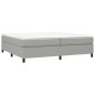 vidaXL Estructura de cama box spring tela gris claro 200x200 cm