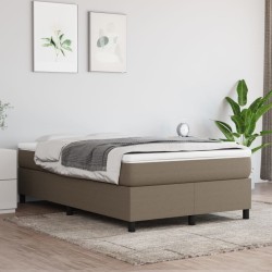 vidaXL Estructura de cama box spring tela gris taupe 120x200 cm